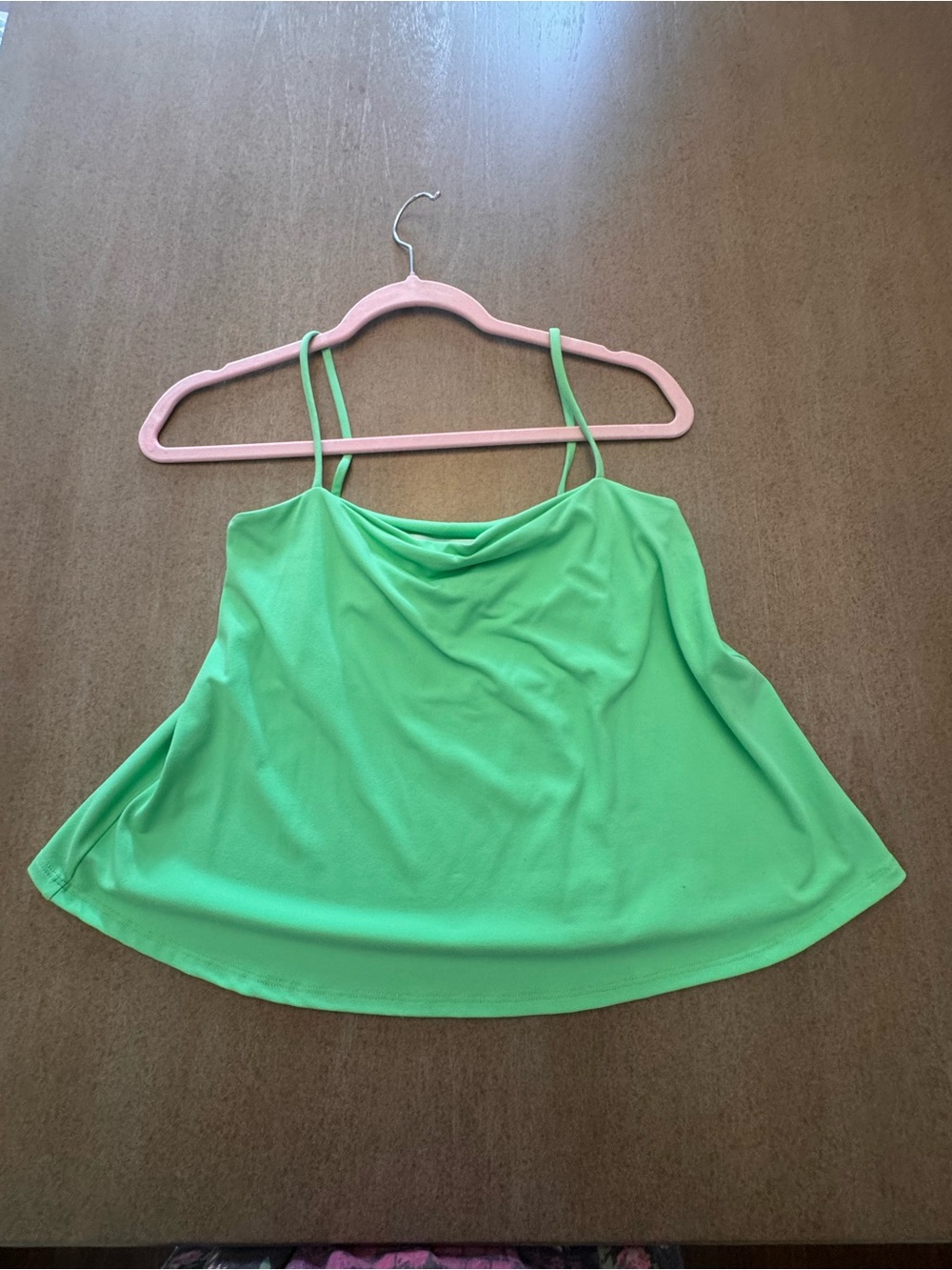Susana Monaco Bright Green Cowl Neck Camisole